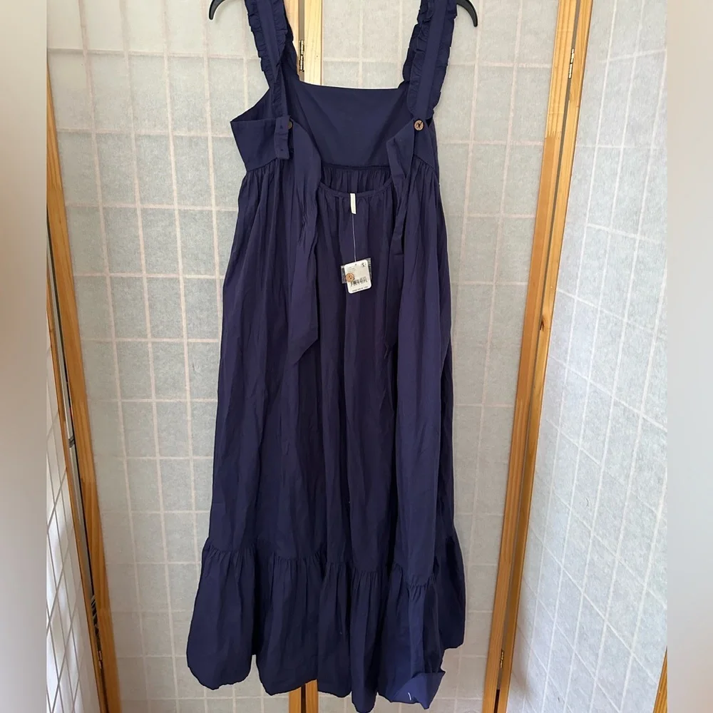 NWT free people Blue Depth Isabella Maxi Dress - Picture 4 of 5
